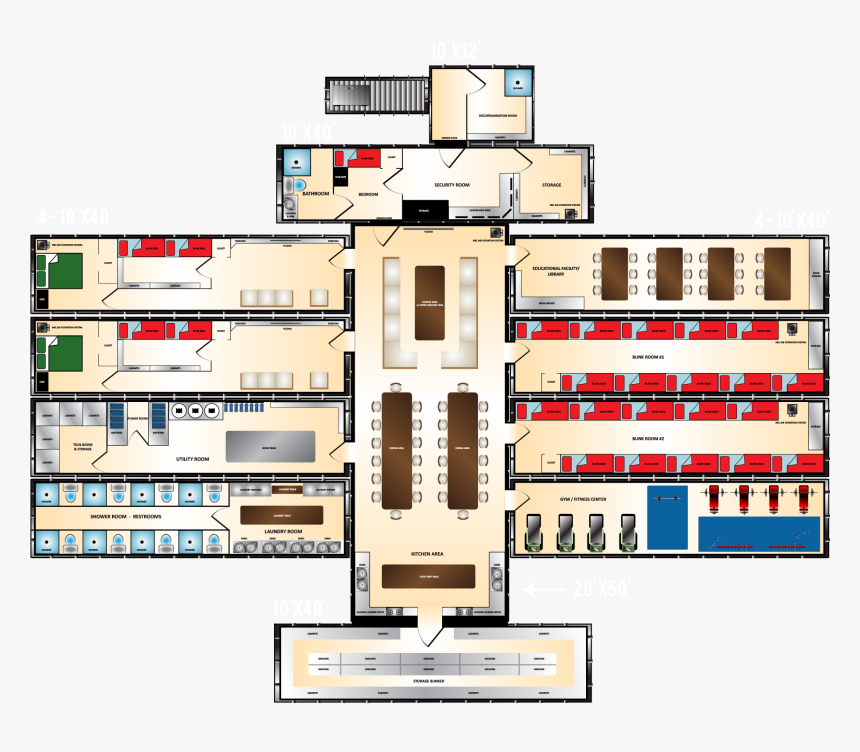 Doomsday House Plans Xtreme Series Fallout Shelter - Survival Bunker Floor Plans, HD Png Download, Free Download