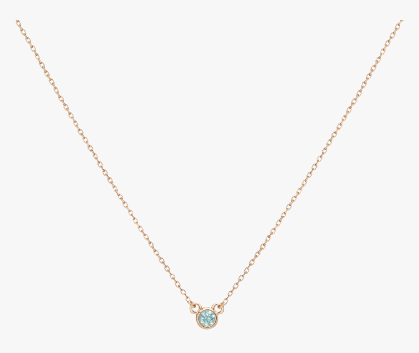 Birthstone Necklace With Aquamarine - Locket, HD Png Download, Free Download