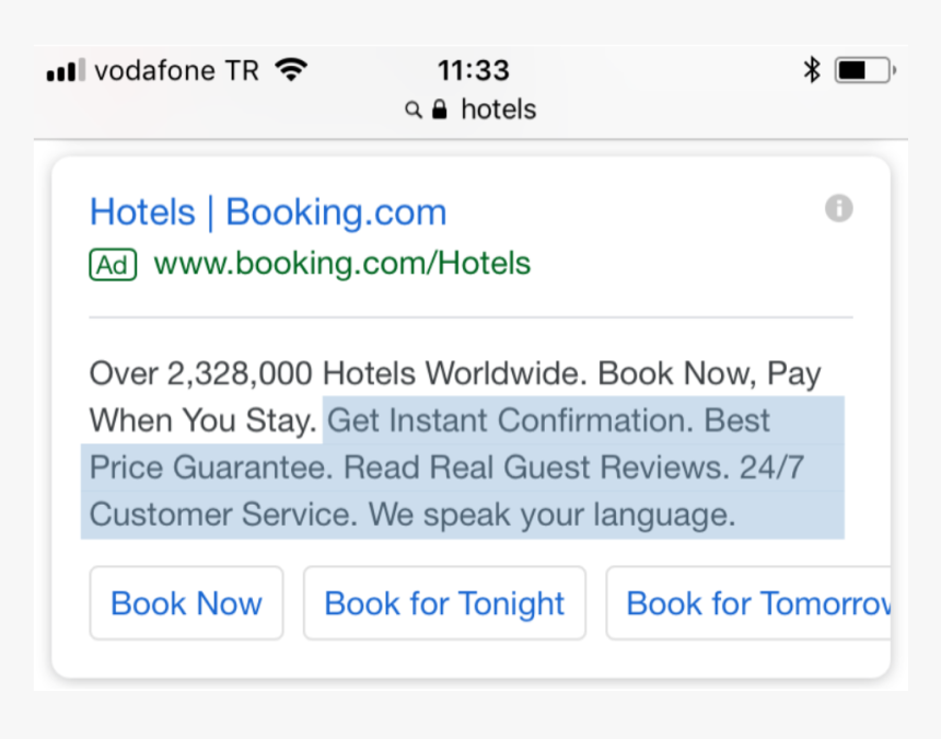 Google Ads Call Out Extension Example - Travel Agency Callout Extensions, HD Png Download, Free Download
