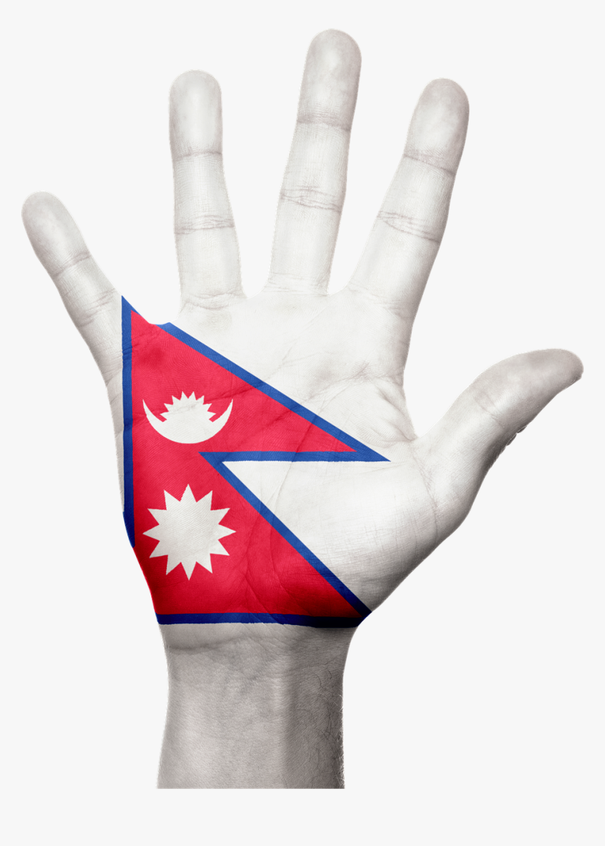 Nepal, Flag, Hand, Symbol, Sign, Nepalese, Asia - Flag Of Nepal Gif, HD Png Download, Free Download