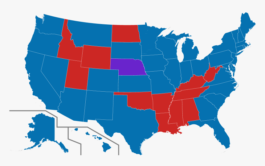 2016 Us Presidential Election Polling Map Gender Gap - Us House Map 2016, HD Png Download, Free Download