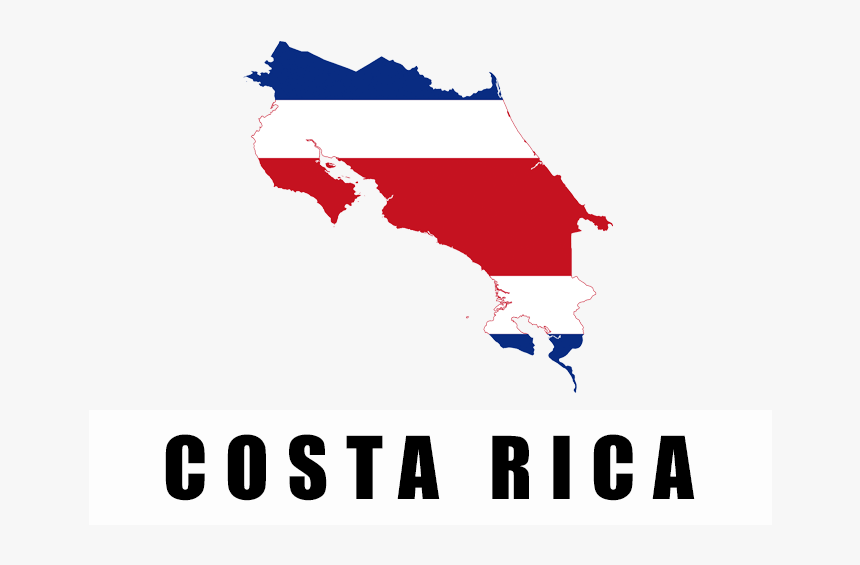 Costa Rica Flag - Costa Rica Map Flag Png, Transparent Png, Free Download