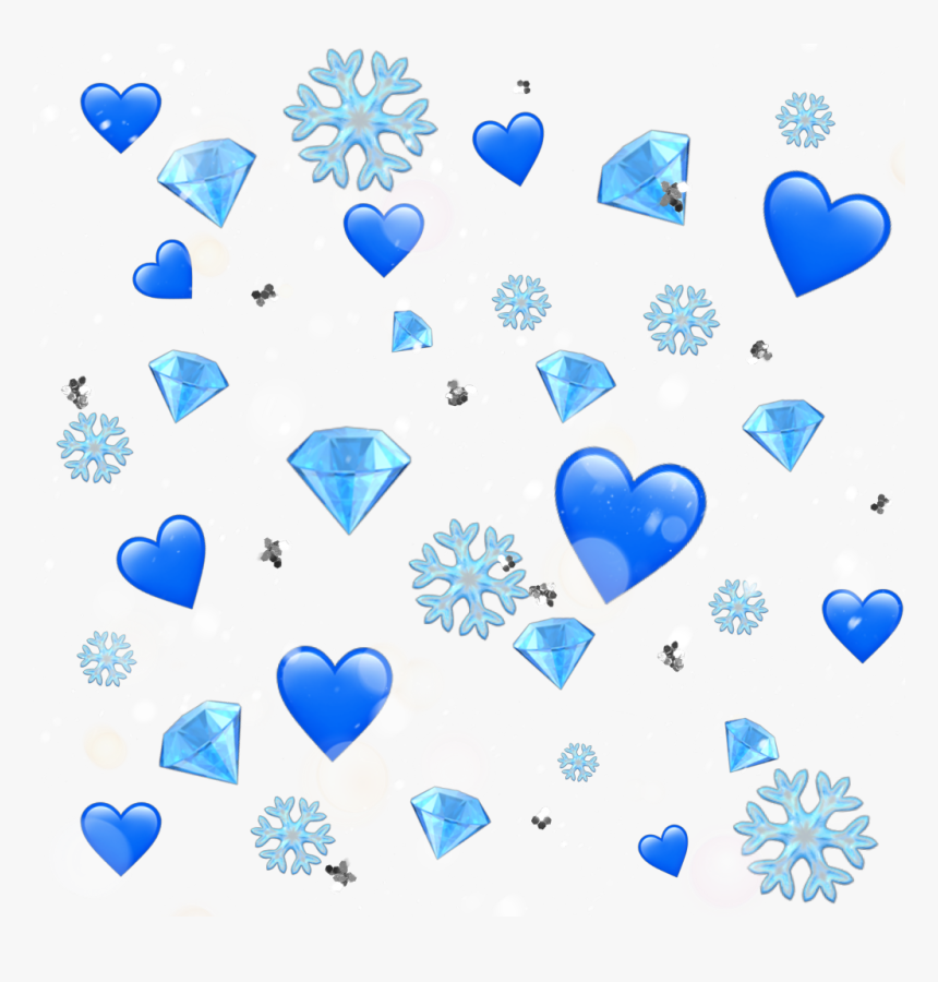 #background #emoji #backgrounds #heart #blue #queen - Blue Heart Emoji Background, HD Png Download, Free Download