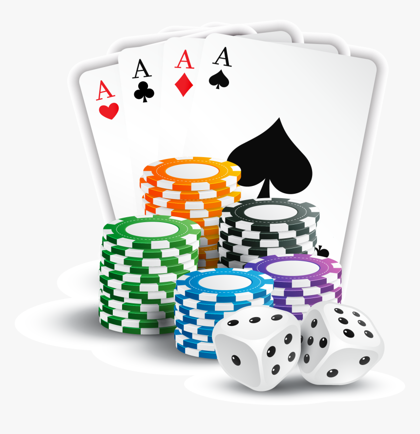 Graphic Black And White Casino Token Ace Playing Poker - Playing Cards And Dice, HD Png Download, Free Download