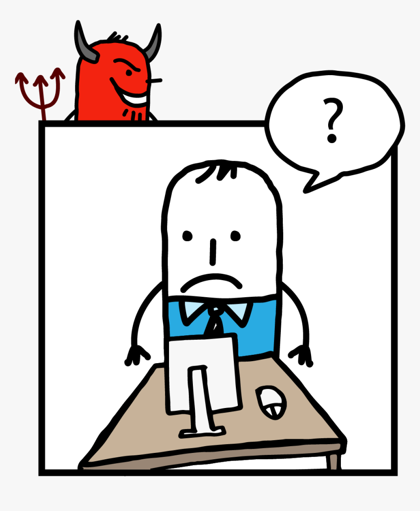 - Devil And Angel Cartoon - Pessimistic Drawing, HD Png Download, Free Download