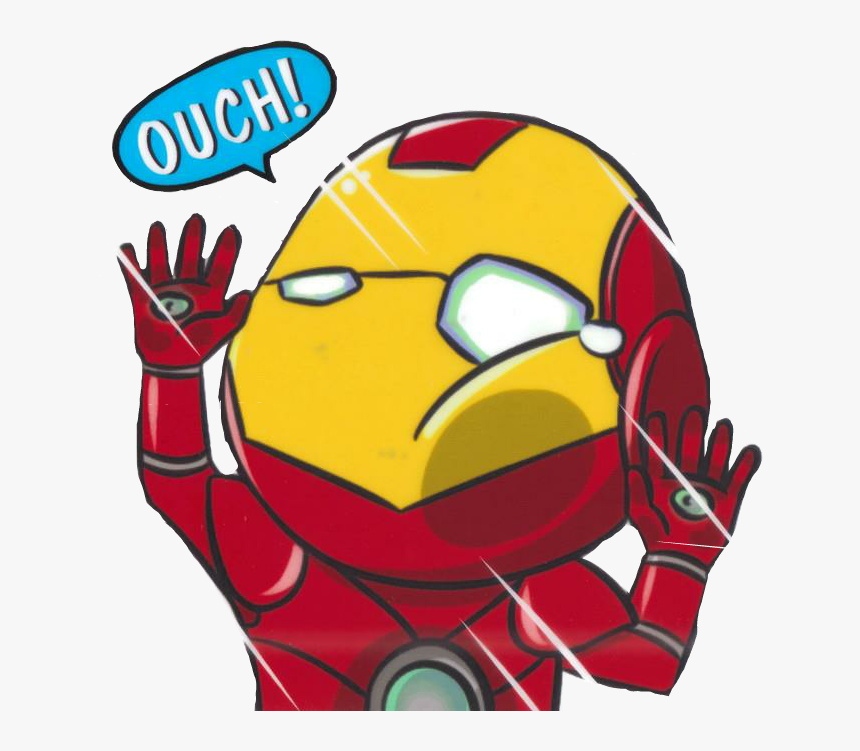 Ironman Cartooncartoni Animati Marvel Ouch Sticker - Iron Man Sticker Png, Transparent Png, Free Download