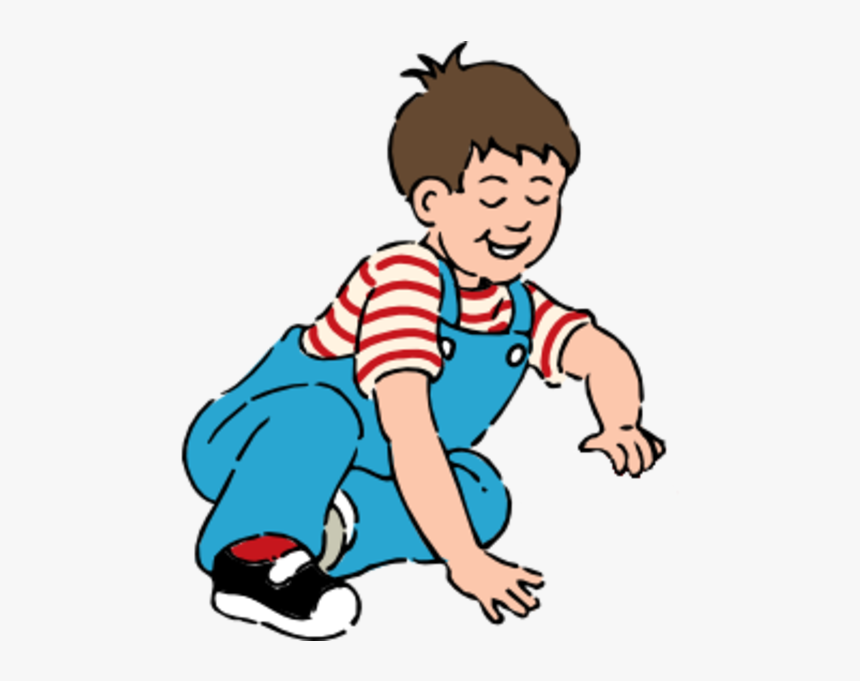 Sit Clipart Small Kid - Boy With A Toy, HD Png Download, Free Download