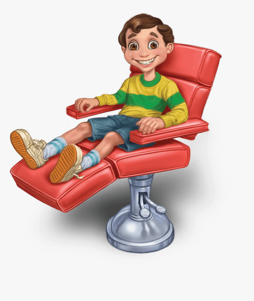 Boy Sitting On Dentist Chair Illustration, HD Png Download, Free Download