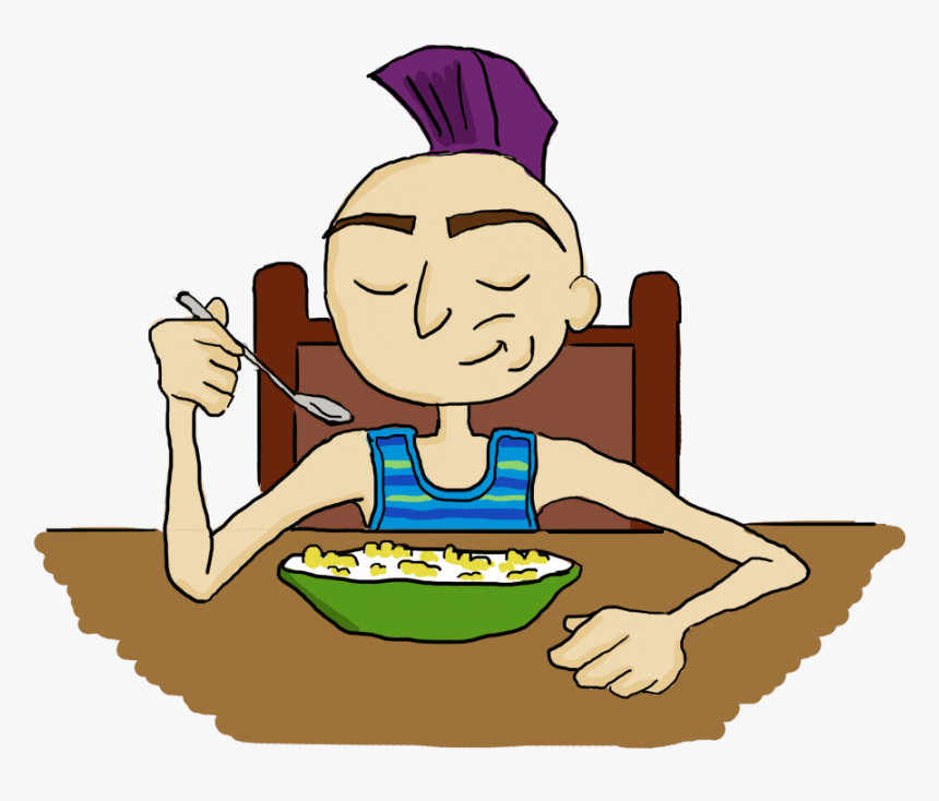 Mindful Eating For Kids - Chewing Food Slowly Cartoon, HD Png Download, Free Download