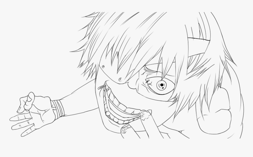 Coloring Pages For Everyone - Tokyo Ghoul Ken Lineart, HD Png Download, Free Download