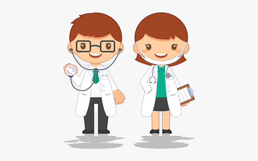 Doctor Man Clipart Free Transparent Png - Cartoon Police Man And Woman, Png Download, Free Download