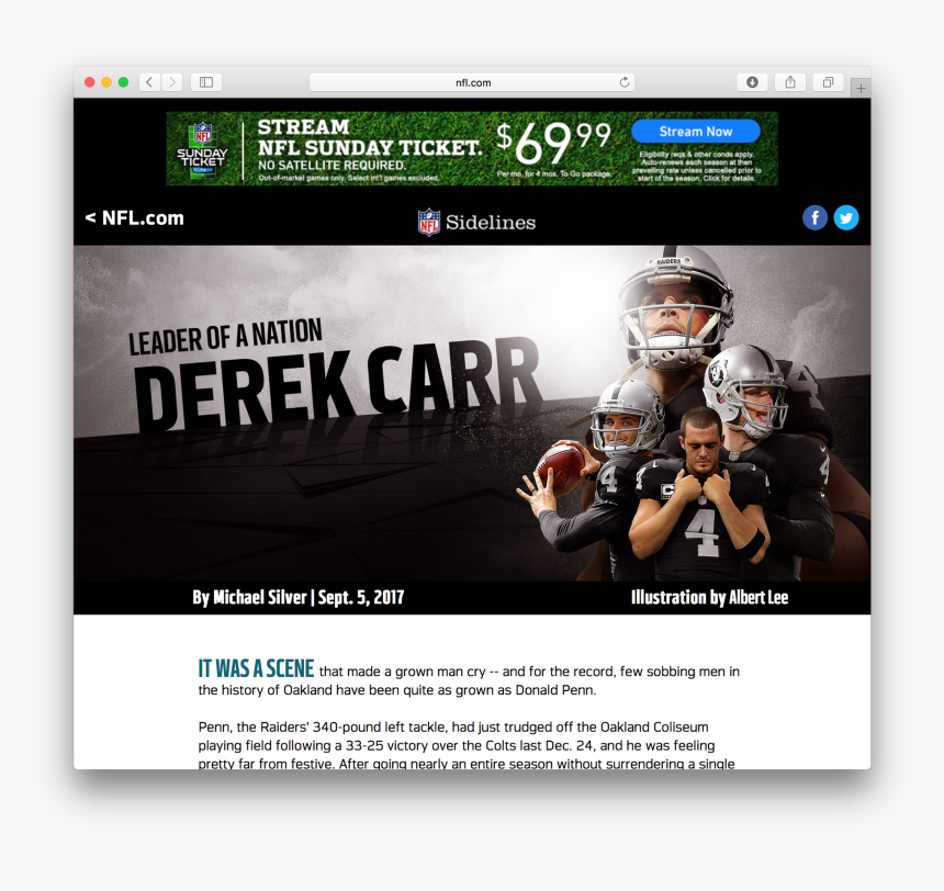Derek Carr Leader Of A Nation, HD Png Download, Free Download
