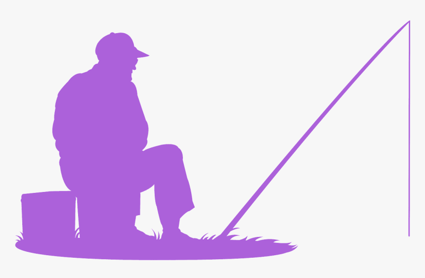 Silhouette Of Man Fishing, HD Png Download, Free Download