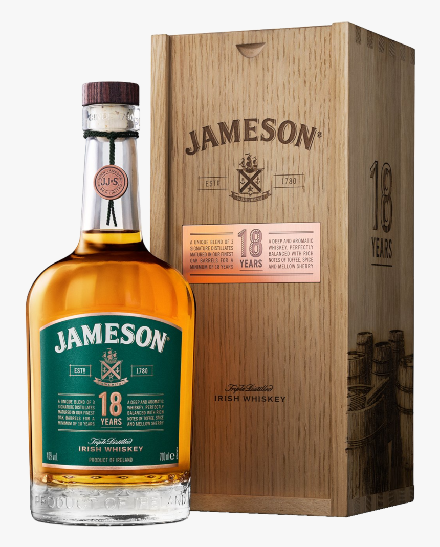 Jameson Bow Street 18 Year Old Irish Whiskey - Jameson 18 Year Old Bow Street, HD Png Download, Free Download