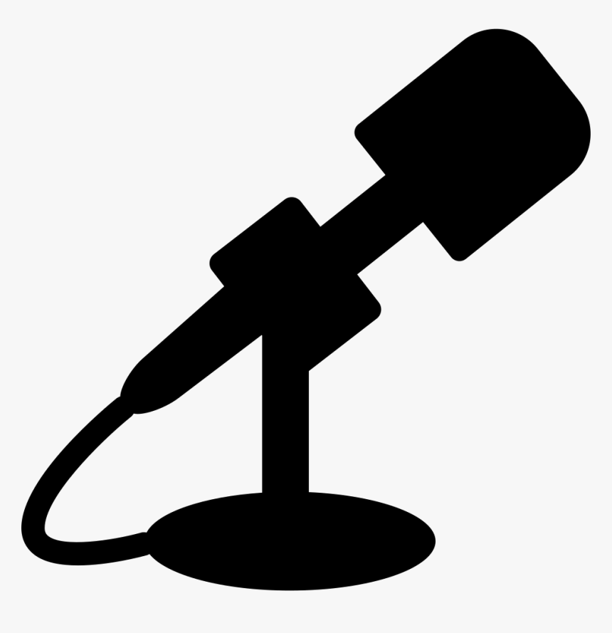 Radio Microphone Silhouette - Microphone Silhouette Png, Transparent Png, Free Download