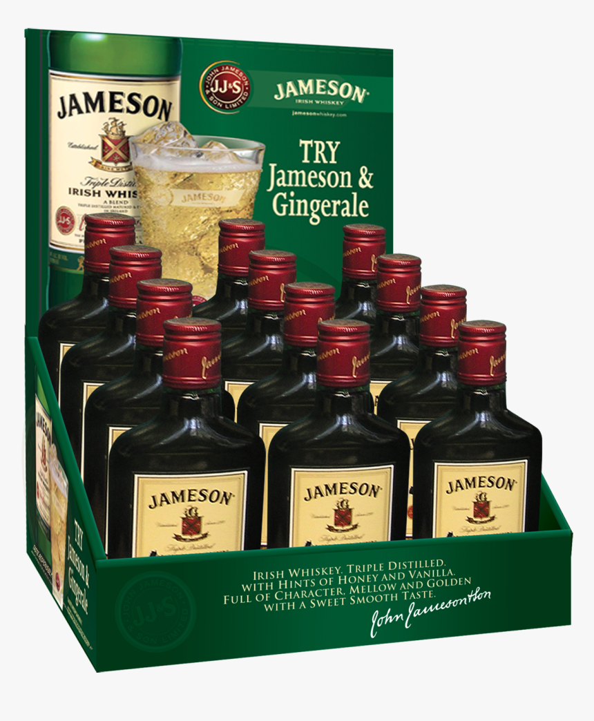 Jameson Irish Whisky 200ml Counter Display - Glass Bottle, HD Png Download, Free Download