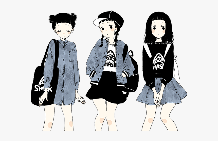 Cute Anime Girl Clothes Drawings, HD Png Download - kindpng