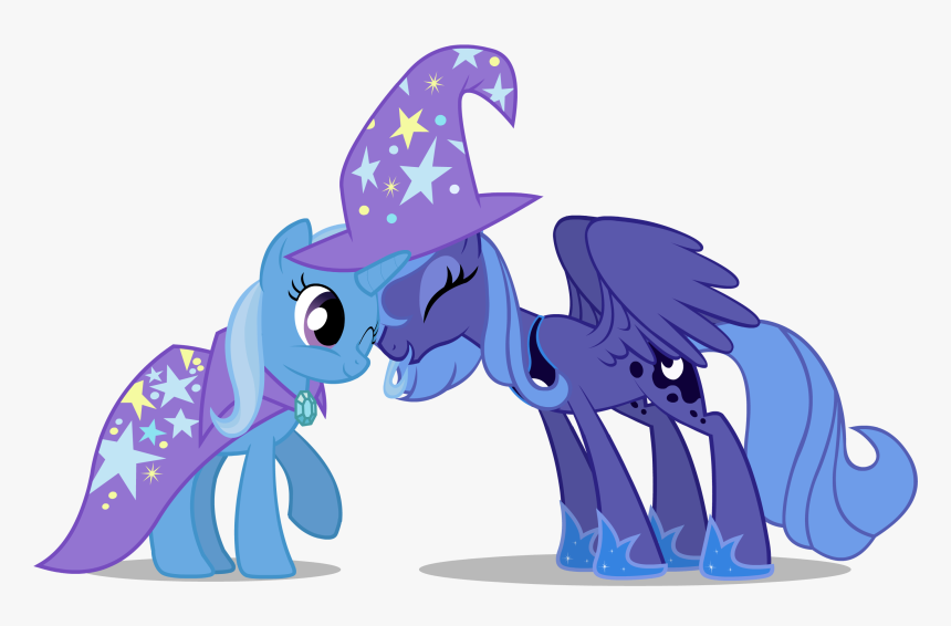 Princess Luna Twilight Sparkle Rarity Rainbow Dash - Princess Luna And Trixie, HD Png Download, Free Download