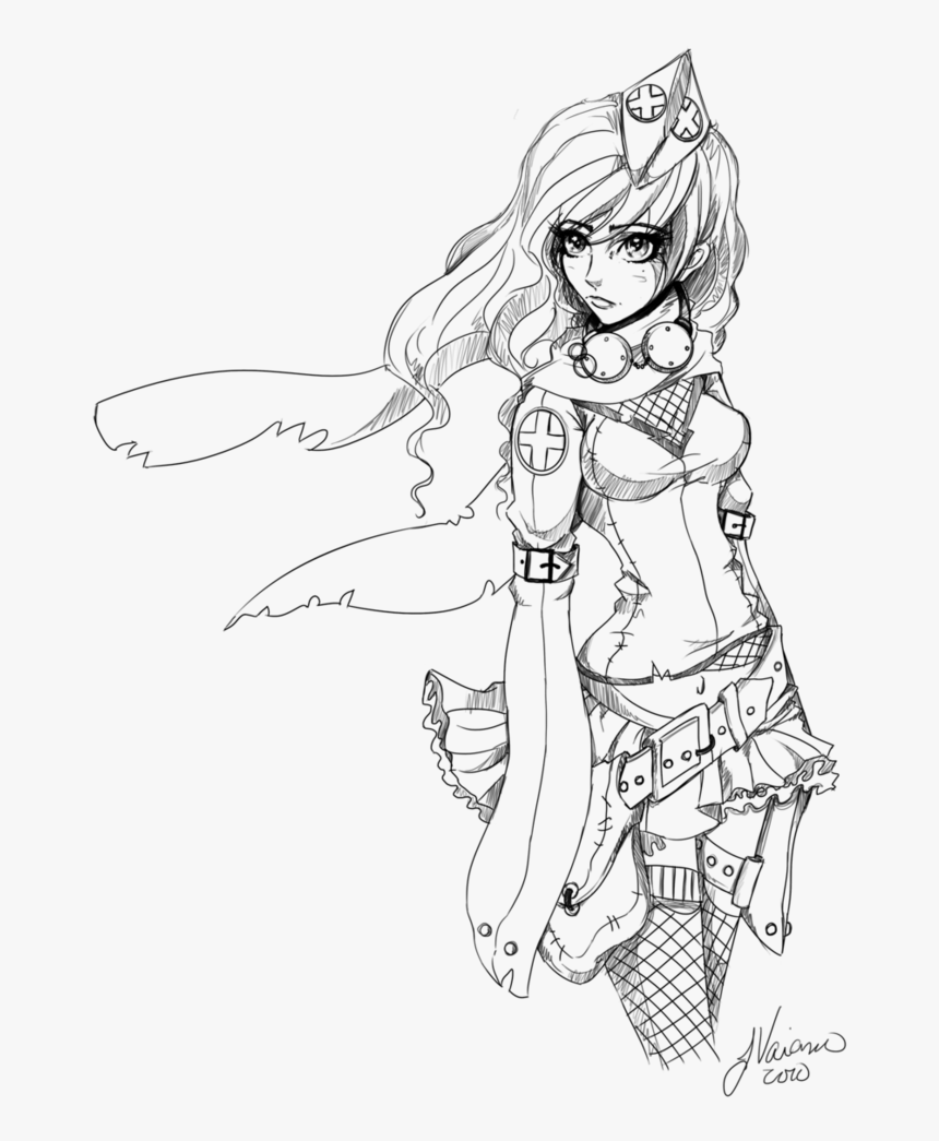 Xmen Drawing Line Art - Anime Girl Line Art, HD Png Download, Free Download