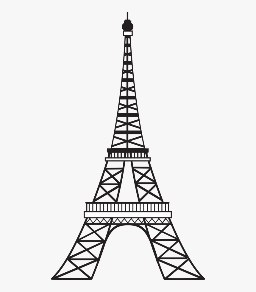 Eiffel Tower Clipart Black And White - Eiffel Tower Clipart, HD Png Download, Free Download