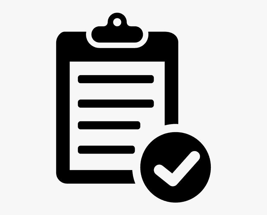 Black And White Checklist Icon, HD Png Download, Free Download