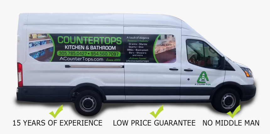 Granite & Quartz Countertop Installer In Fort Lauderdale - Ford Transit Bus Side, HD Png Download, Free Download