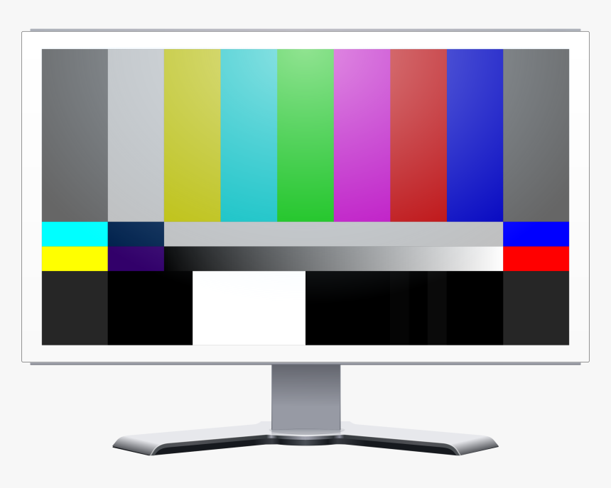 White Lcd Monitor With Color Bars Clip Arts - Smpte Rp 219 2002, HD Png Download, Free Download