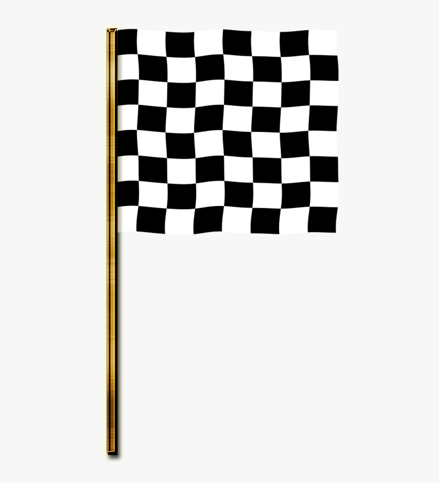 Flag Targeted Banner Checkered Flag - Black And White Checker Prints, HD Png Download, Free Download