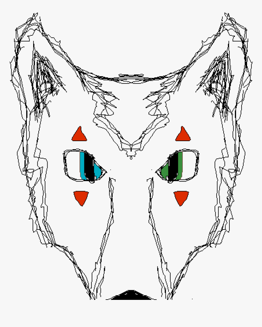 Tribal Wolf - Illustration - Sketch, HD Png Download, Free Download