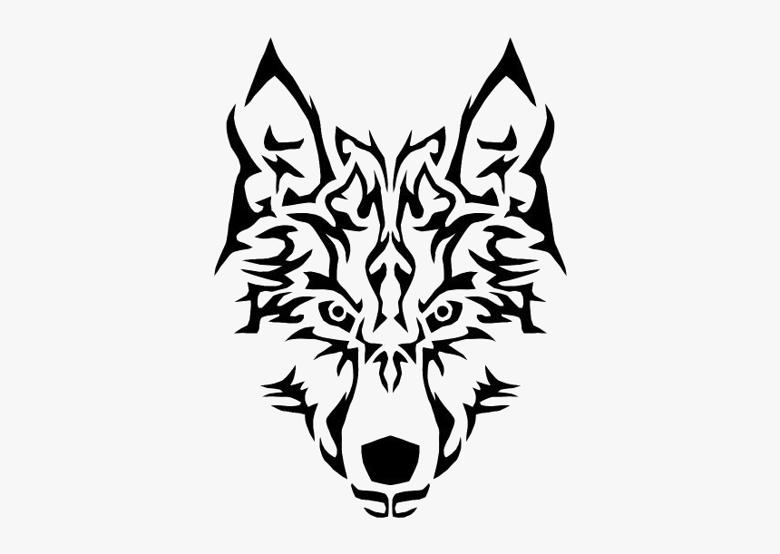 Transparent Tribal Wolf Face Picture - Wolf Head Transparent Background, HD Png Download, Free Download
