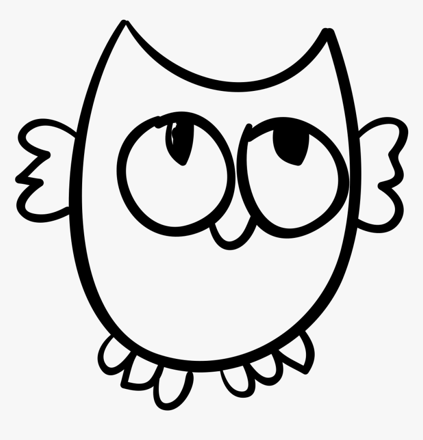 Owl Night Creature - Contornos De Animales, HD Png Download, Free Download