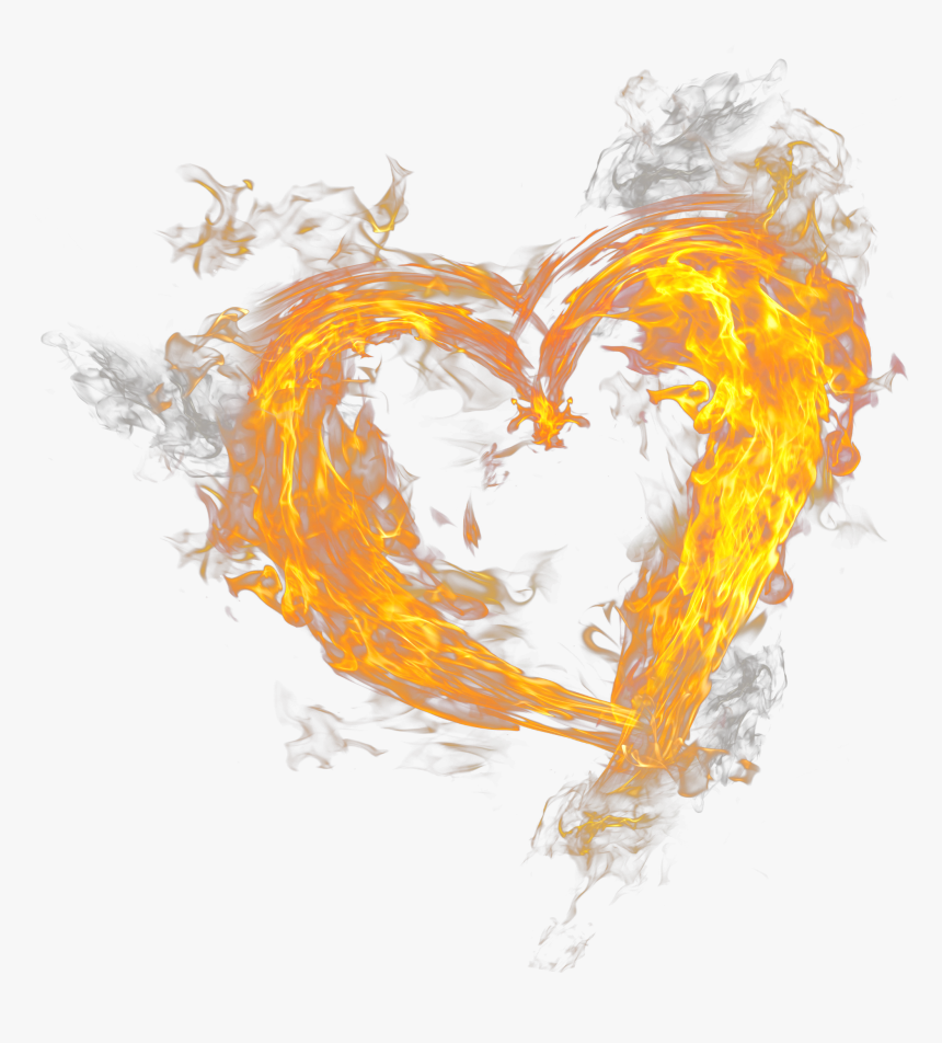 #corazon #fuego #amor #heart #fire #love - Heart On Fire Png, Transparent Png, Free Download