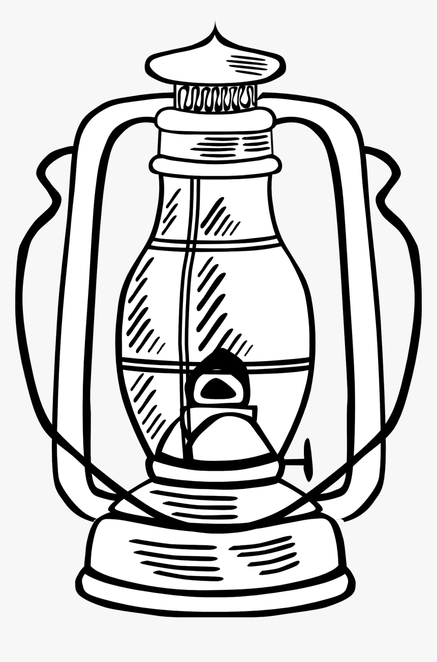 Oil Lamp Clipart Black And White - Lamp Clip Art, HD Png Download, Free Download