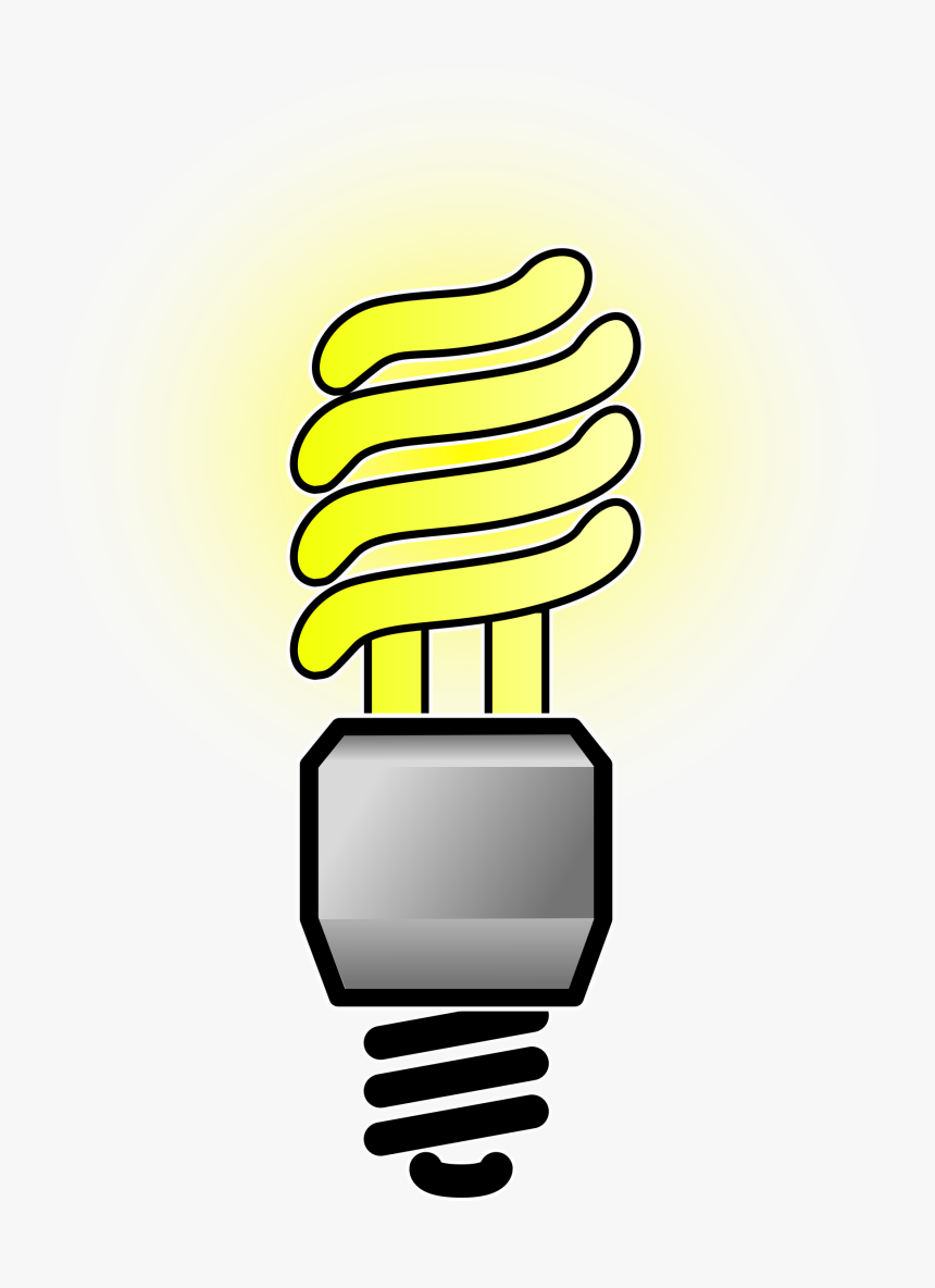Lightbulb Outline Free Clip Art On - Cfl Light Bulb Clip Art, HD Png Download, Free Download