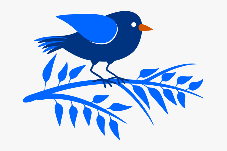 Perching Bird,beak,bluebird - Illustration, HD Png Download, Free Download