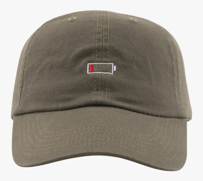 Low Battery Hat Olive - Baseball Cap, HD Png Download, Free Download