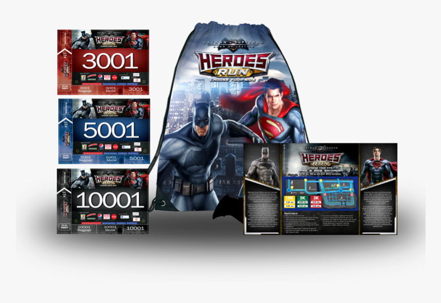 Batman V Superman Run This April Race Kit - Action Figure, HD Png Download, Free Download