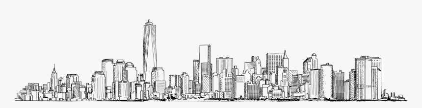 Drawing Structures City - City Background Footer, HD Png Download, Free Download