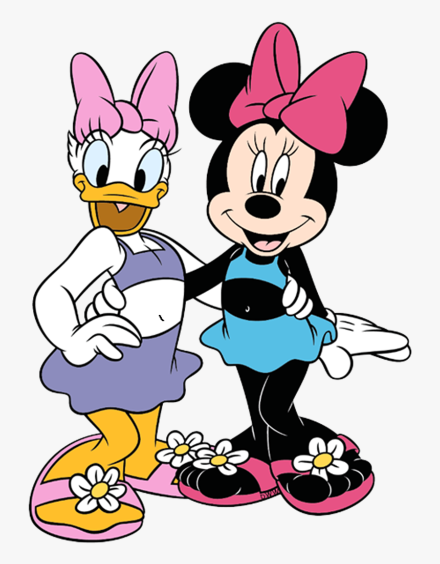 Clipart Bow Daisy Duck - Minnie Mouse And Donald Duck, HD Png Download, Free Download