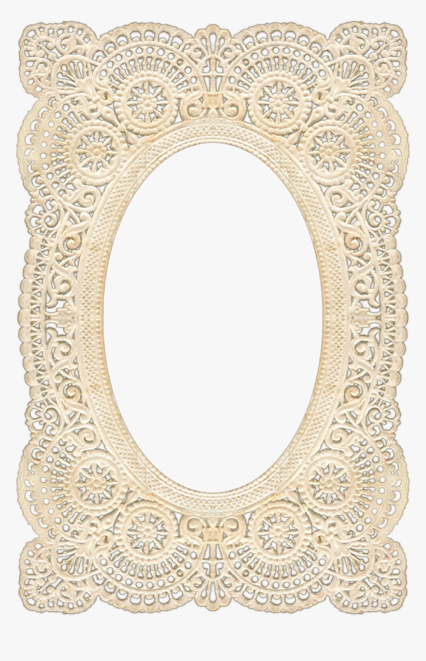 #very Beautiful Oval Lace Frame - Crochet, HD Png Download, Free Download