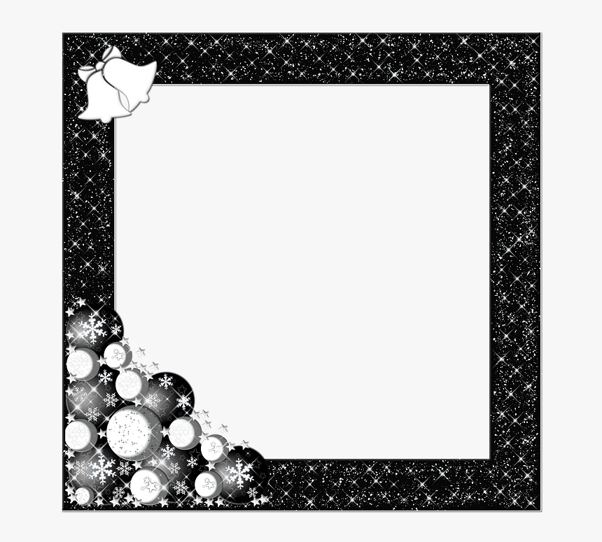 Photo Frame, Photo, Christmas Baubles, Black, Christmas - Picture Frame, HD Png Download, Free Download