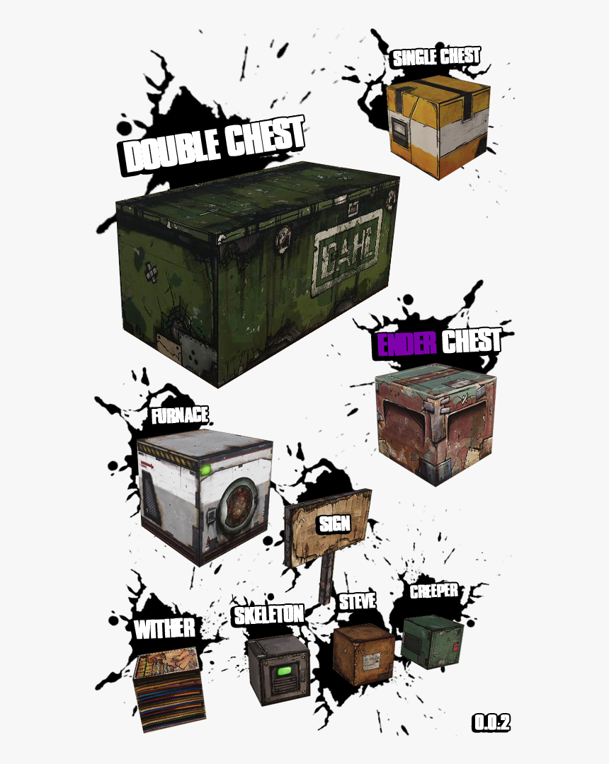 Transparent Minecraft Chest Png - True Borderlands 2 Resource Pack, Png Download, Free Download