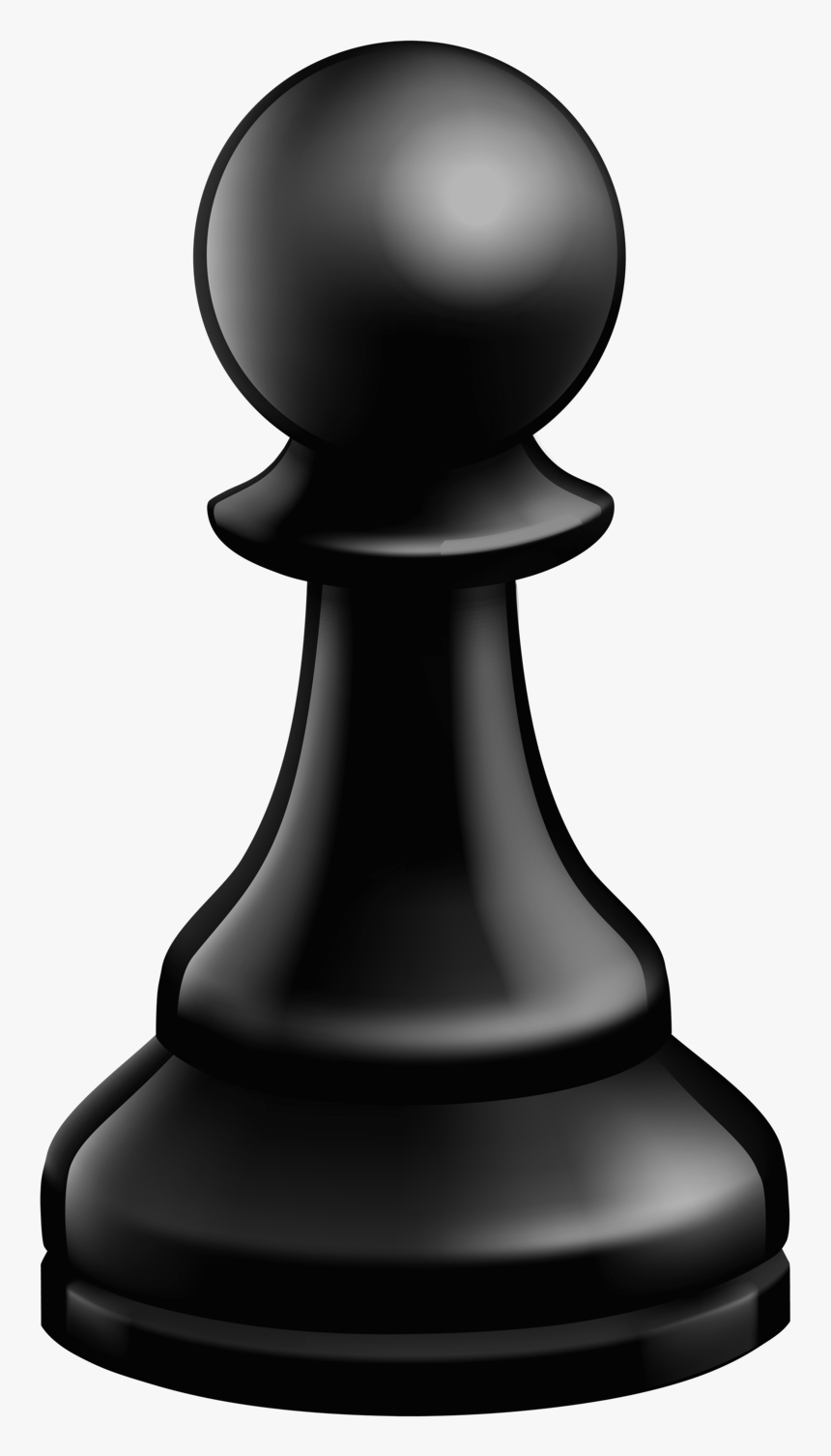 Pawn Black Chess Piece - Transparent Background Chess Pieces Clipart, HD Png Download, Free Download