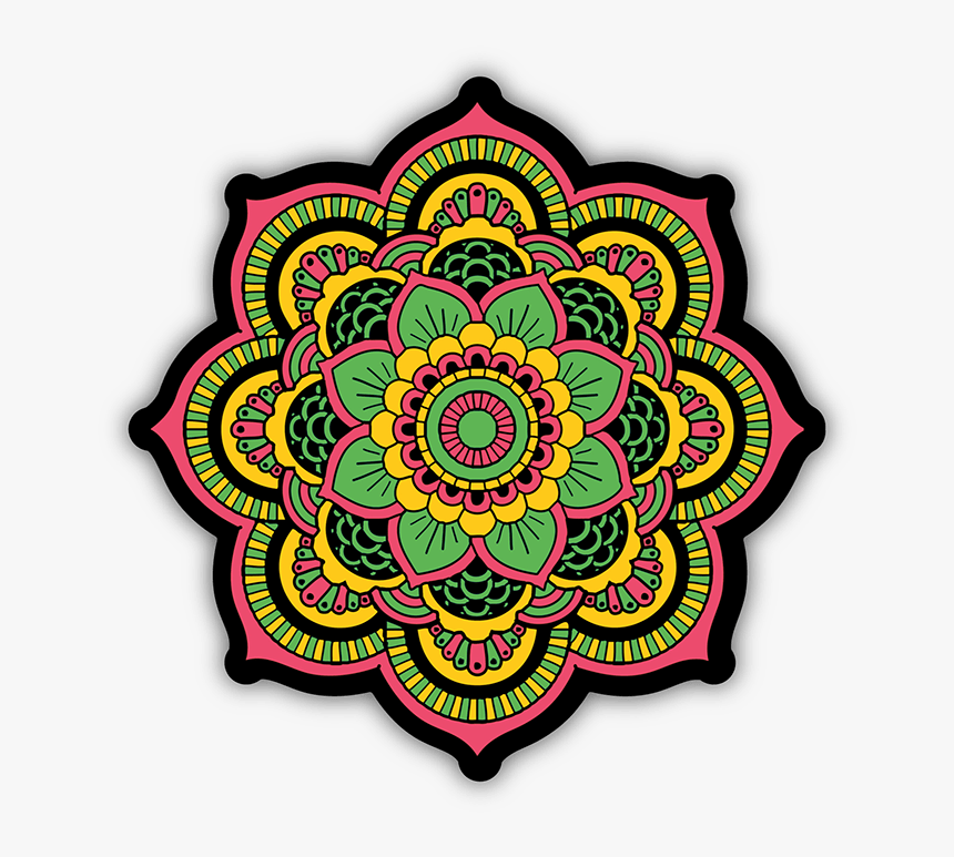 Sacred Geometry Mandala V3 Bumper Stickers - Simple Mandala Wall Art, HD Png Download, Free Download