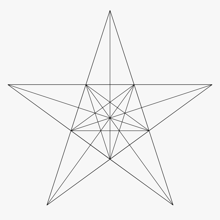 Geometric Star Wireframe Big - Geometric Star Transparent, HD Png Download, Free Download