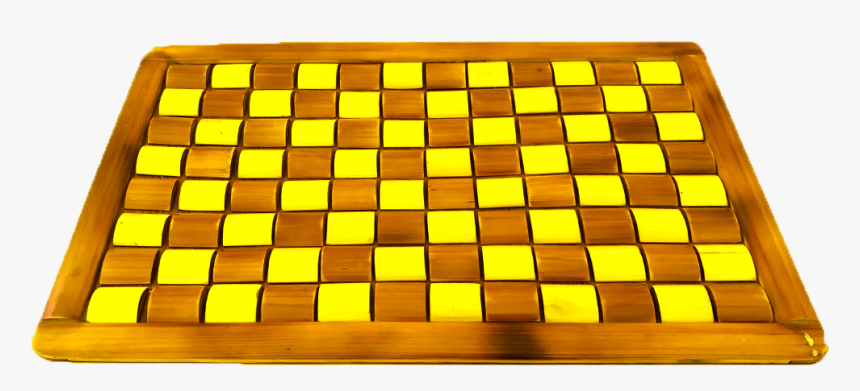 Chess Board Patterned Foot Mat In Yellow And Brown - Foot Mat Png, Transparent Png, Free Download