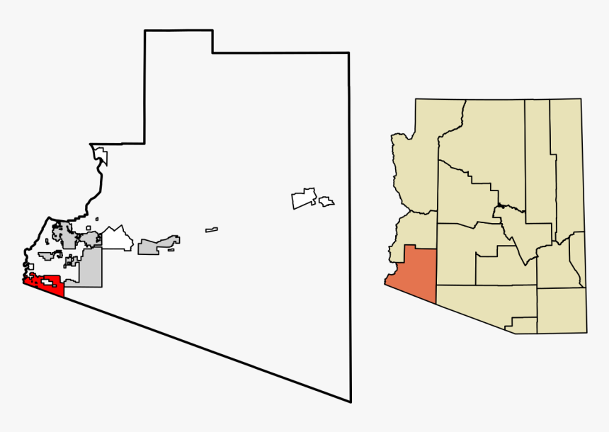 Arizona Outline Transparent - Somerton Arizona, HD Png Download, Free Download