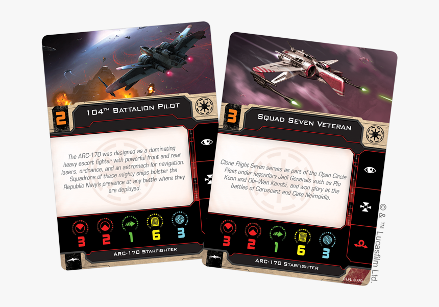 Fantasy Flight Games Star Wars X Wing Arc 170 Starfighter - X Wing 2.0 Republic Cards, HD Png Download, Free Download