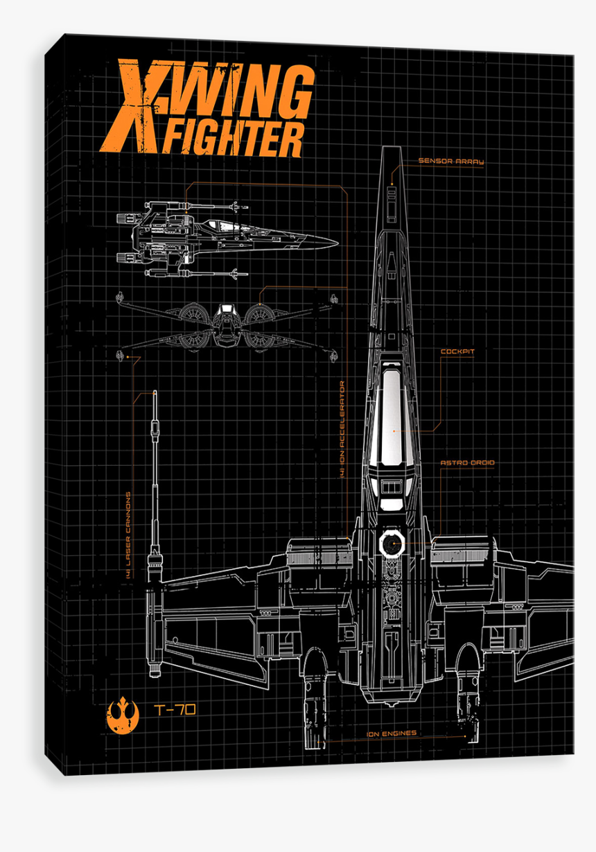 X-wing On Grid - Assault Rifle, HD Png Download, Free Download