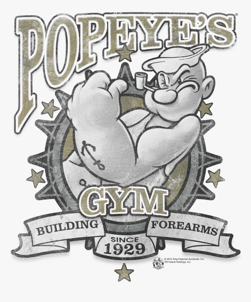 Popeye Forearms Mens Slim Fit Shirt Sons Of Gotham - Cartoon, HD Png Download, Free Download